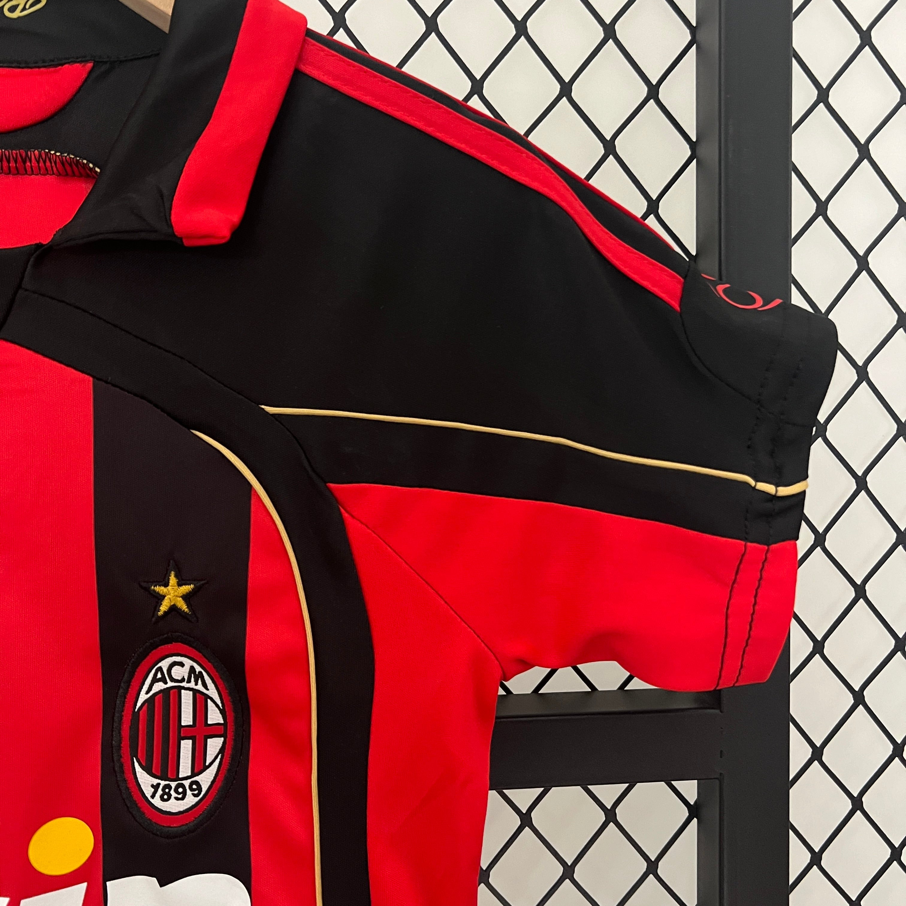 Ac Milan 2006 - 2007 Home Jersey For Children
