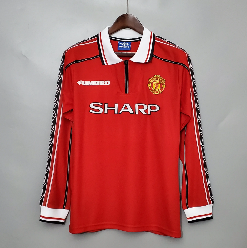 Manchester United 1998 - 1999 Home Jersey Long Sleeved