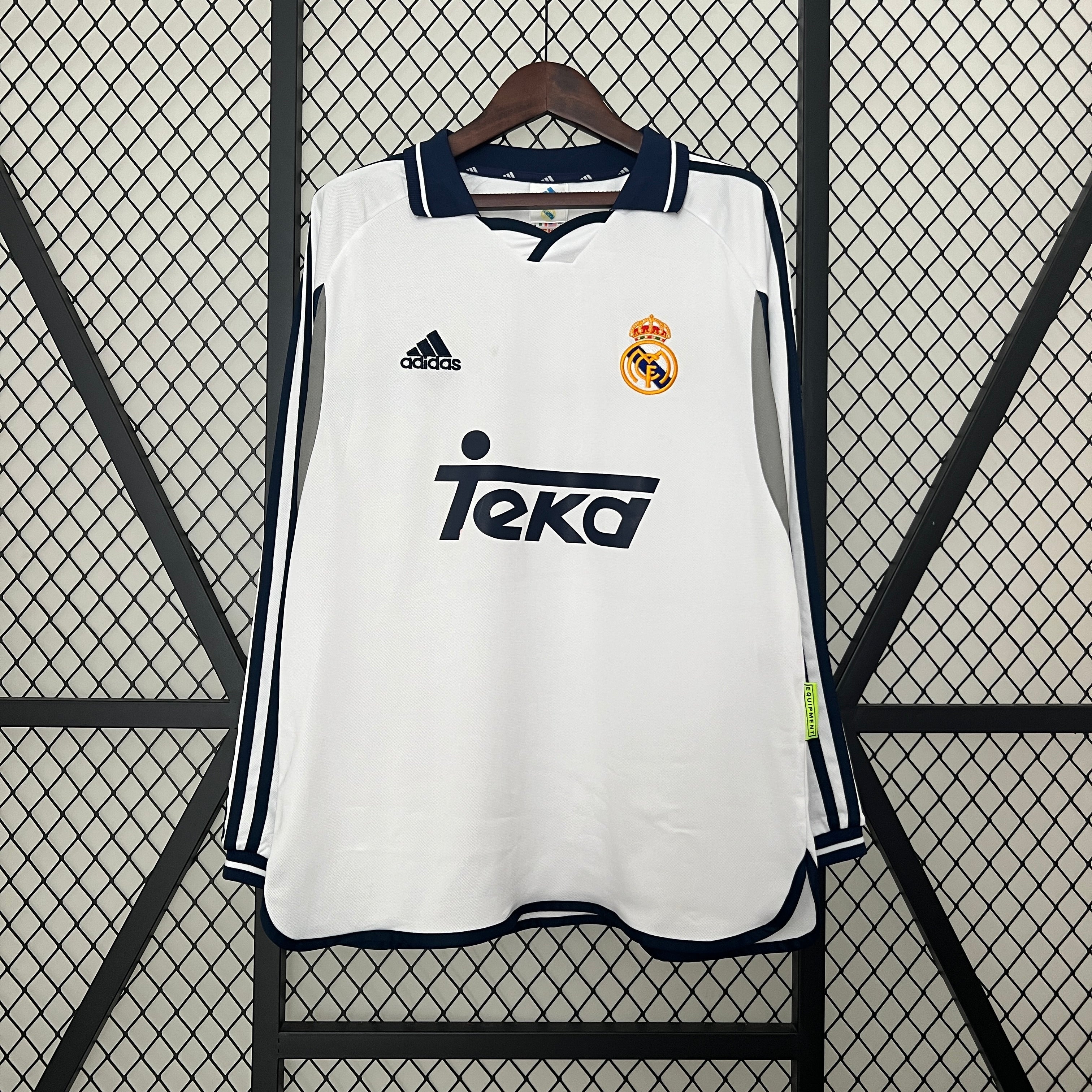 Real Madrid 2000 - 2001 Home Jersey Long Sleeved