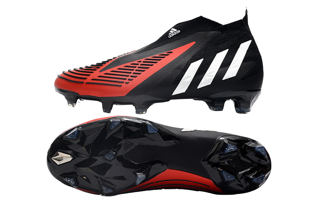 Predator Edge FG - Black/White/Red - Cleats &amp; Boots