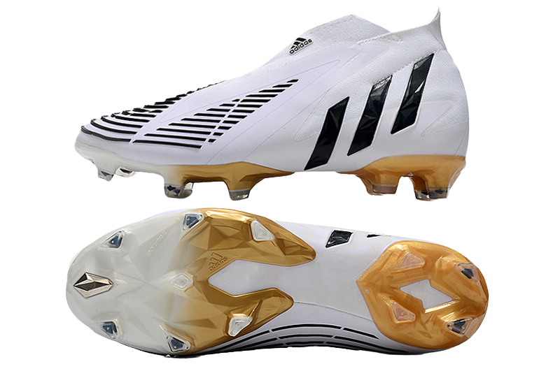 Predator Edge+ FG Al Hilm - White/Black/Metallic Gold - Cleats &amp; Boots