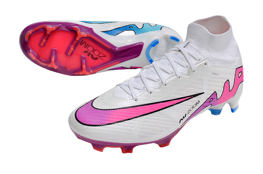 Cleats Zoom Mercurial Superfly 9 Flash Crimson Elite FG - White/Pink/Blue