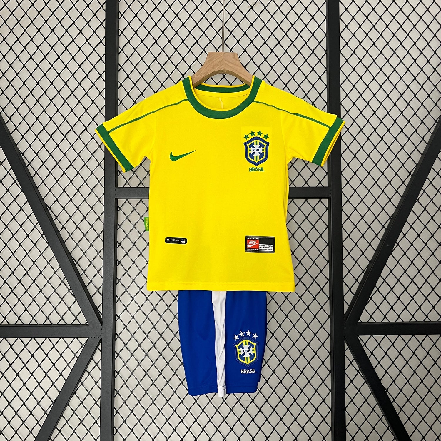 BRAZIL HOME JERSEY 1998 FOR CHILDREN