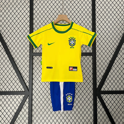 BRAZIL HOME JERSEY 1998 FOR CHILDREN