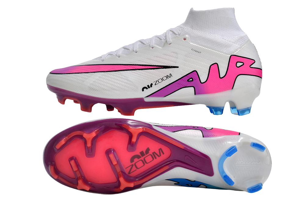 Cleats Zoom Mercurial Superfly 9 Flash Crimson Elite FG - White/Pink/Blue