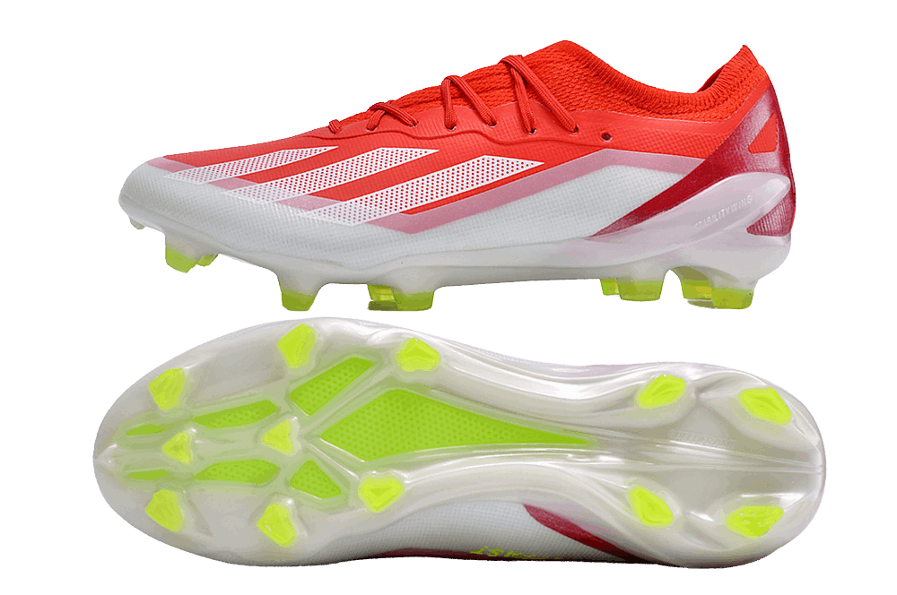 Cleats X Crazyfast.1 FG - Red/White/Solar Yellow