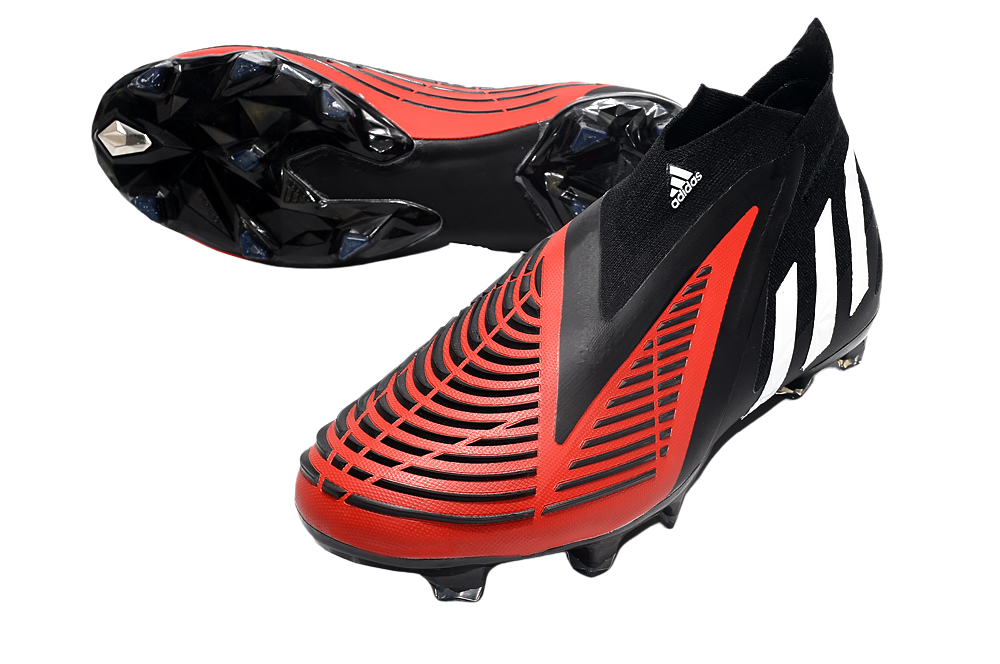 Predator Edge FG - Black/White/Red - Cleats &amp; Boots