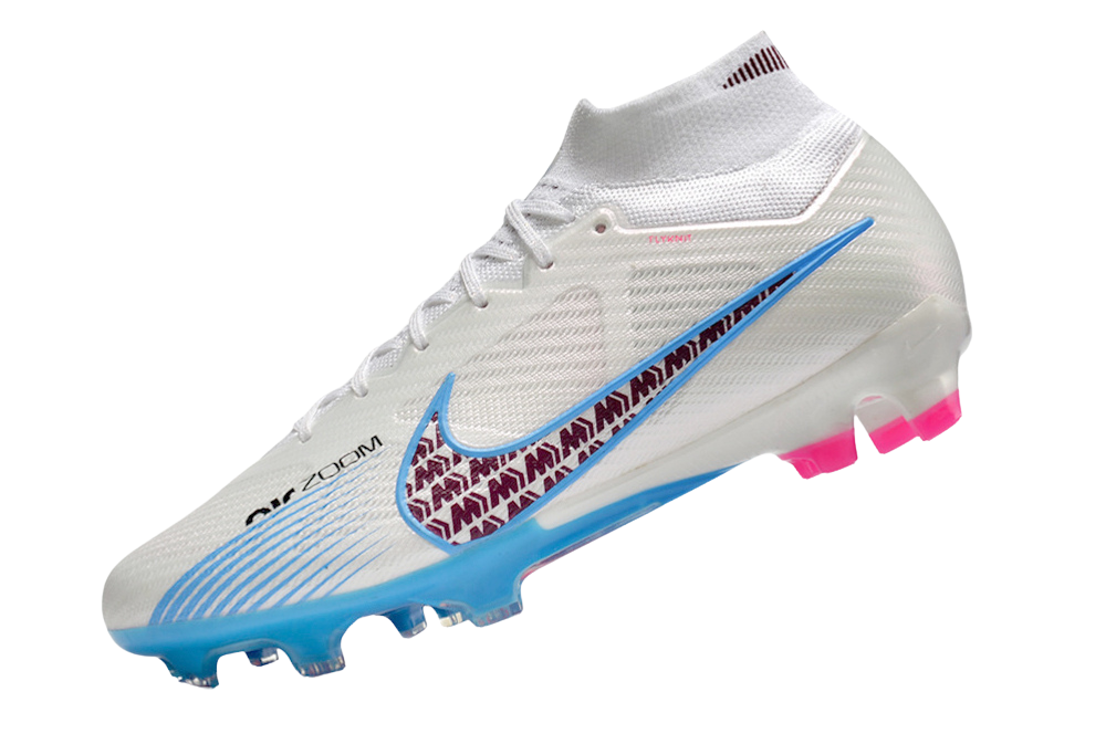 Cleats Air Zoom Mercurial Superfly 9 Elite FG White Blue Pink