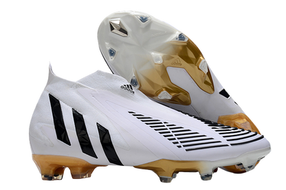 Predator Edge+ FG Al Hilm - White/Black/Metallic Gold - Cleats &amp; Boots