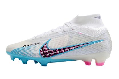 Cleats Air Zoom Mercurial Superfly 9 Elite FG White Blue Pink