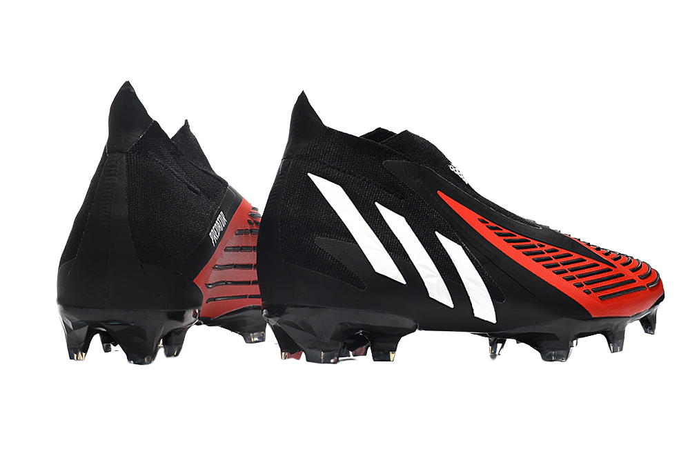 Predator Edge FG - Black/White/Red - Cleats &amp; Boots