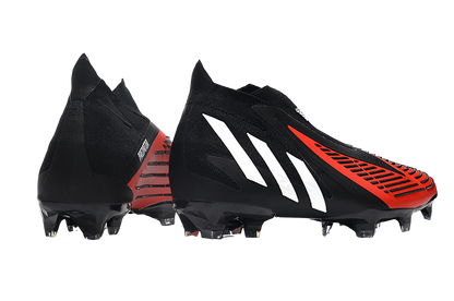 Predator Edge FG - Black/White/Red - Cleats &amp; Boots