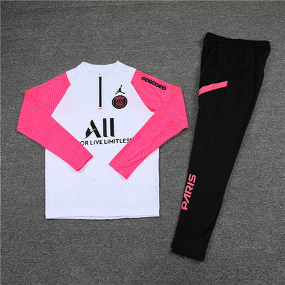 PSG Tracksuit White/Pink 20/21 version 2