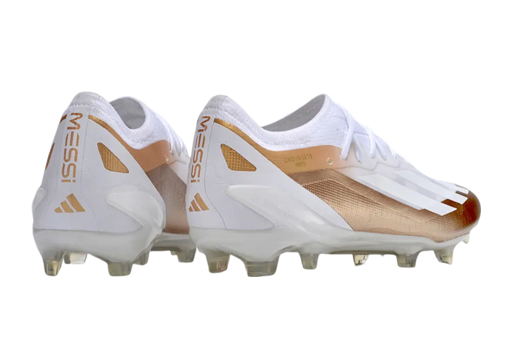 Cleats X Crazyfast - MESSI.1 FG - White &amp; Gold | Goatkits Store