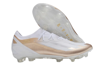 Cleats X Crazyfast - MESSI.1 FG - White &amp; Gold | Goatkits Store