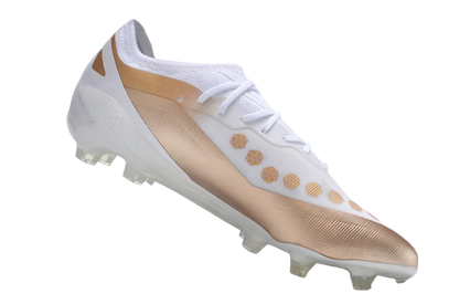 Cleats X Crazyfast - MESSI.1 FG - White &amp; Gold | Goatkits Store