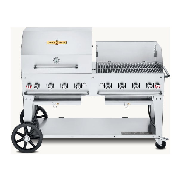 Crown Verity 60&quot; Mobile Grill - Dome &amp; Windguard