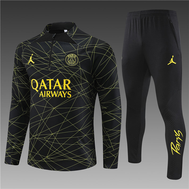 PSG Tracksuit - Black &amp; Yellow