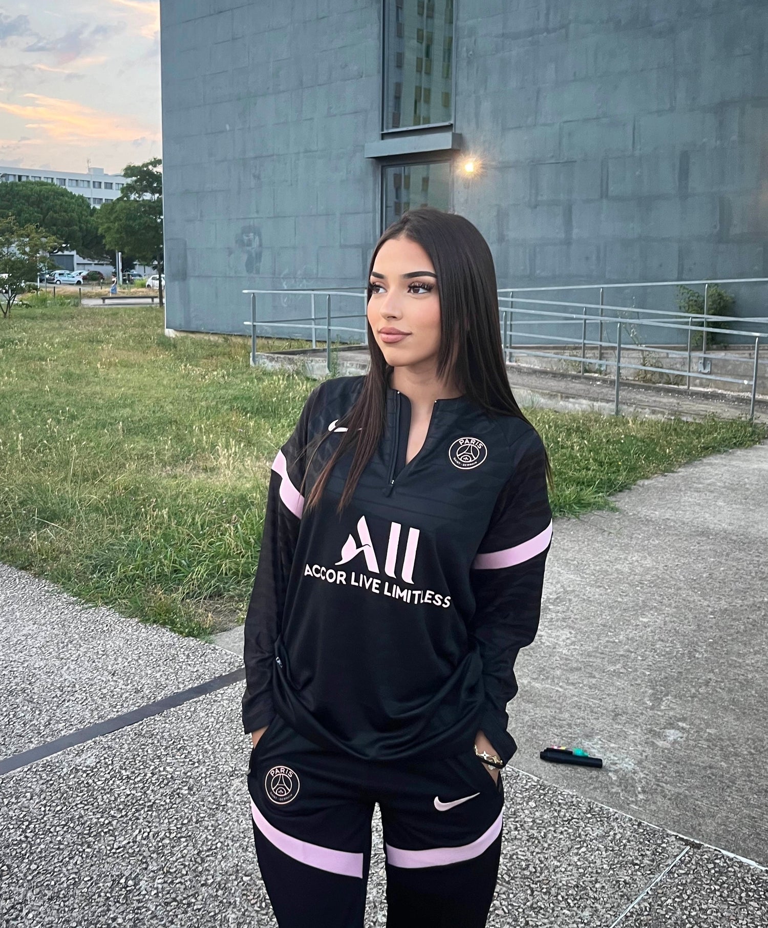 PSG Tracksuit - Black &amp; Pink