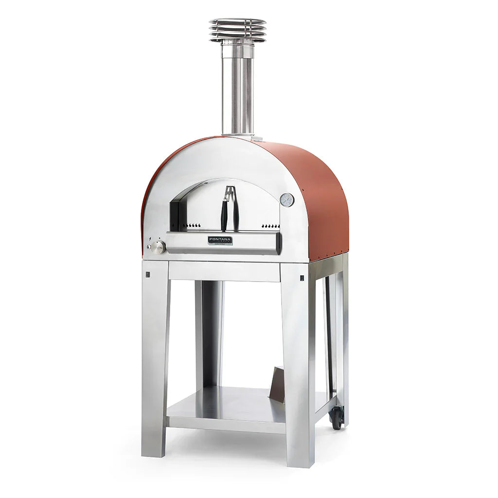 Fontana Forni Napoli Hybrid Gas &amp; Wood Pizza Oven (Top Only) - Rosso