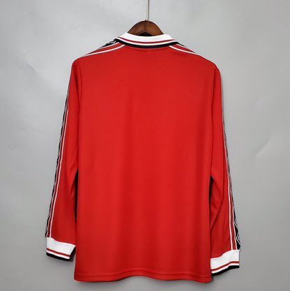 MANCHESTER UNITED 1998 - 1999 HOME JERSEY LONG-SLEEVED