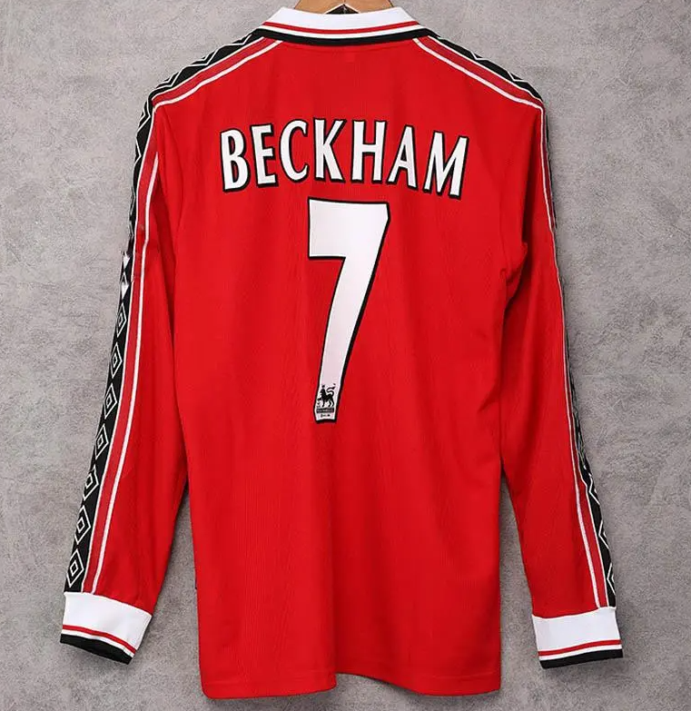 MANCHESTER UNITED 1998 - 1999 HOME JERSEY LONG-SLEEVED