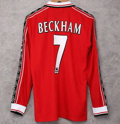 MANCHESTER UNITED 1998 - 1999 HOME JERSEY LONG-SLEEVED