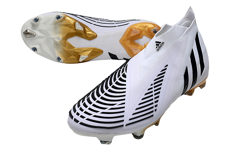 Predator Edge+ FG Al Hilm - White/Black/Metallic Gold - Cleats &amp; Boots