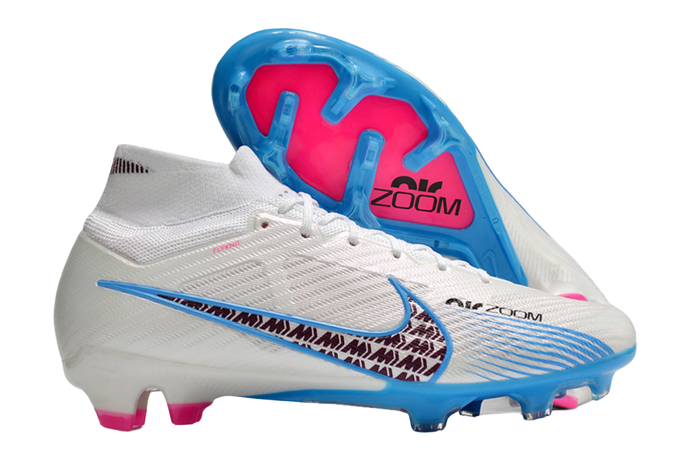 Cleats Air Zoom Mercurial Superfly 9 Elite FG White Blue Pink