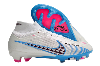 Cleats Air Zoom Mercurial Superfly 9 Elite FG White Blue Pink