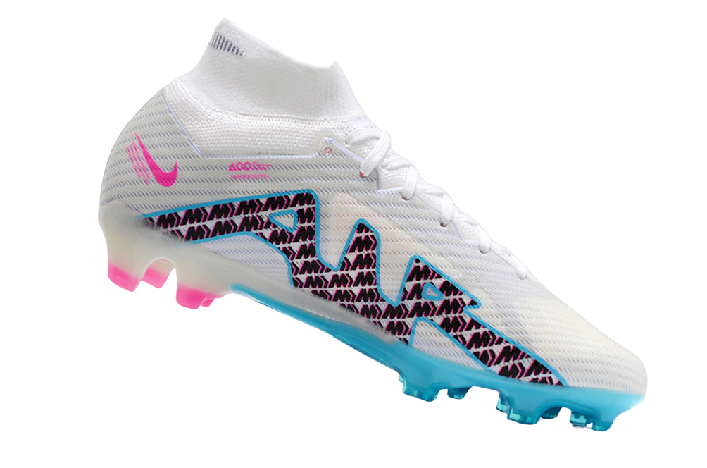 Cleats Air Zoom Mercurial Superfly 9 Elite FG White Blue Pink