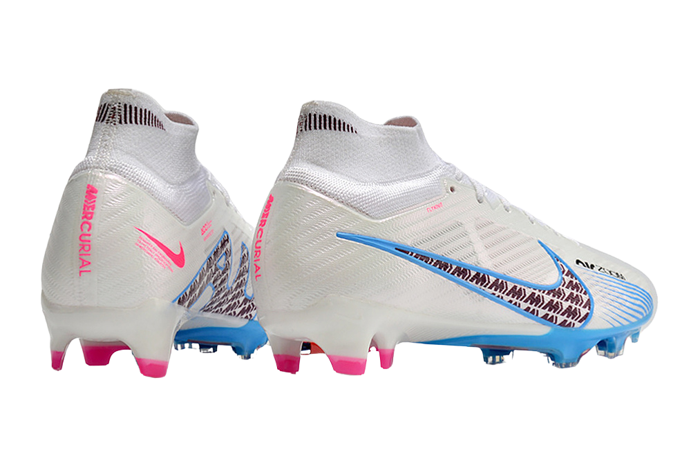 Cleats Air Zoom Mercurial Superfly 9 Elite FG White Blue Pink