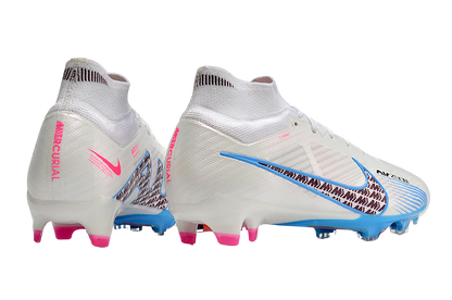 Cleats Air Zoom Mercurial Superfly 9 Elite FG White Blue Pink