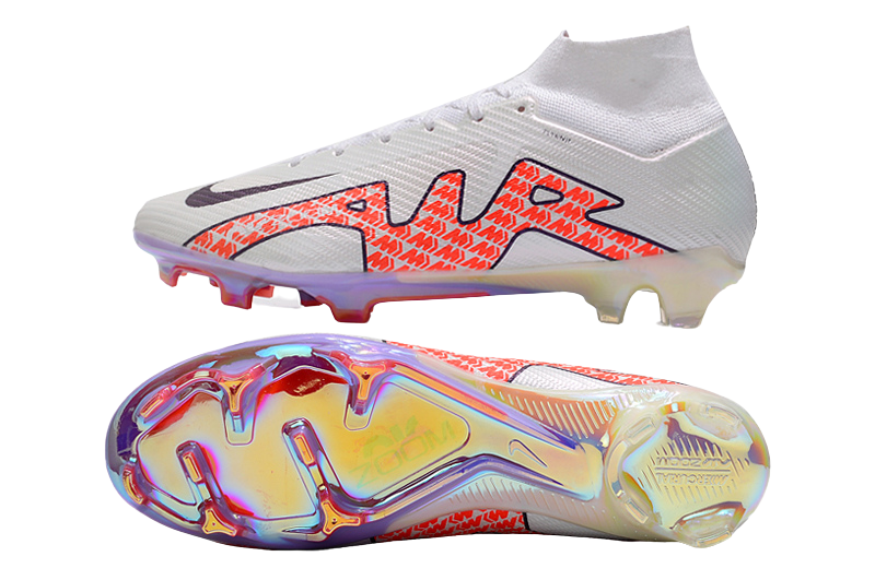 Cleats Zoom Mercurial Vapor 15 Elite FG White Bright Crimson